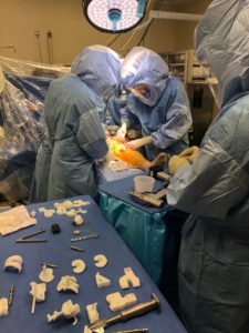 Doctors performing surgery